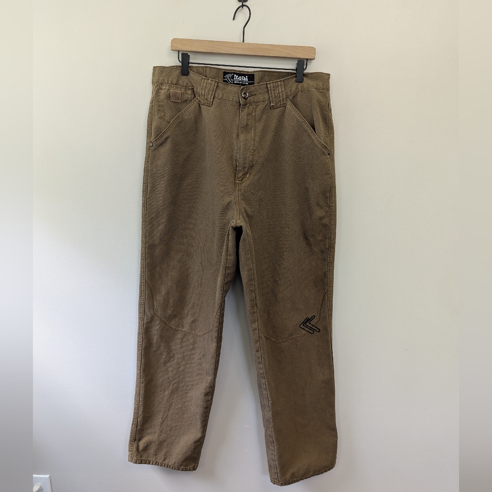Vintage Y2K Karl Kani Brown Baggy‎ Canvas Pants Workwear
